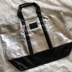 Victoria’s Secret Tote - Silver Metallic NWT